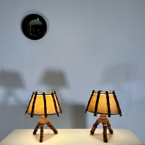 Pair of 1950 riviera style lamps