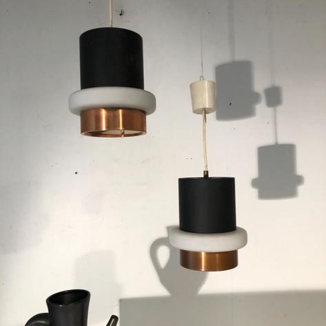 Pair of 1960 pendant lights 