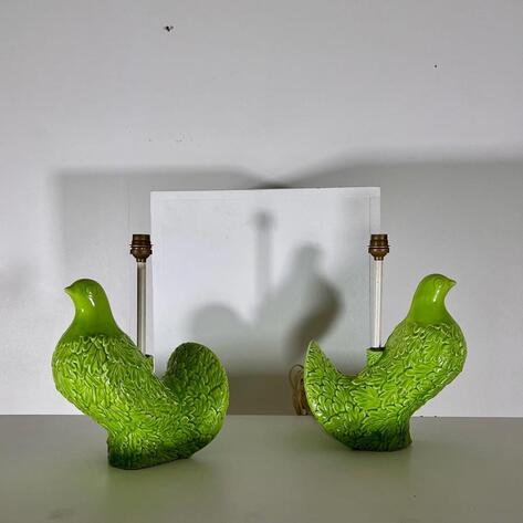 Pair of 1970 ceramic lamps 