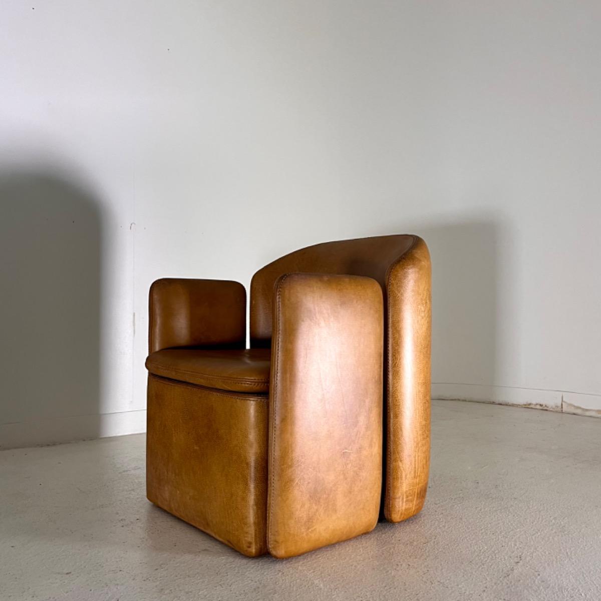 Pair of 1970 Leather armchairs 