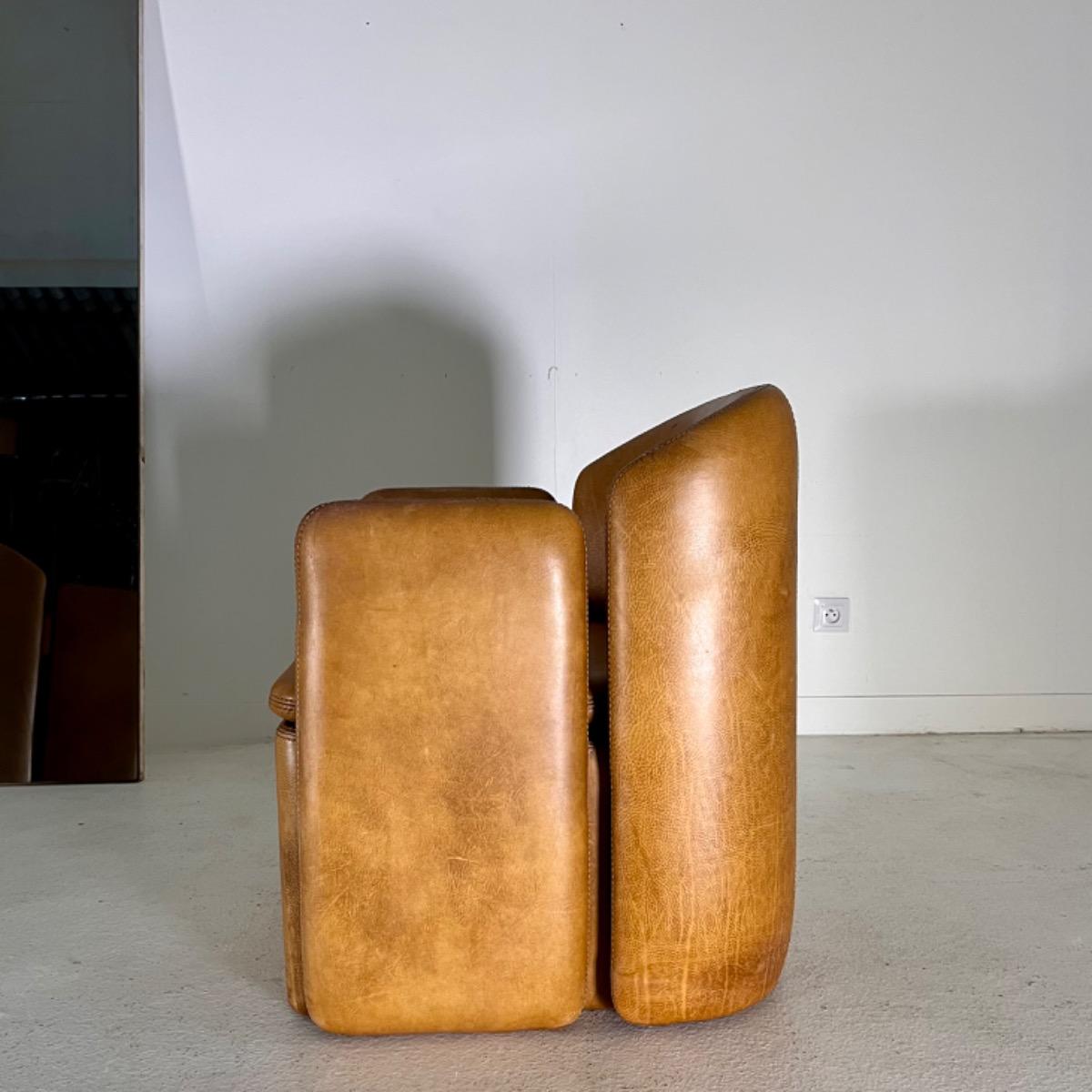 Pair of 1970 Leather armchairs 