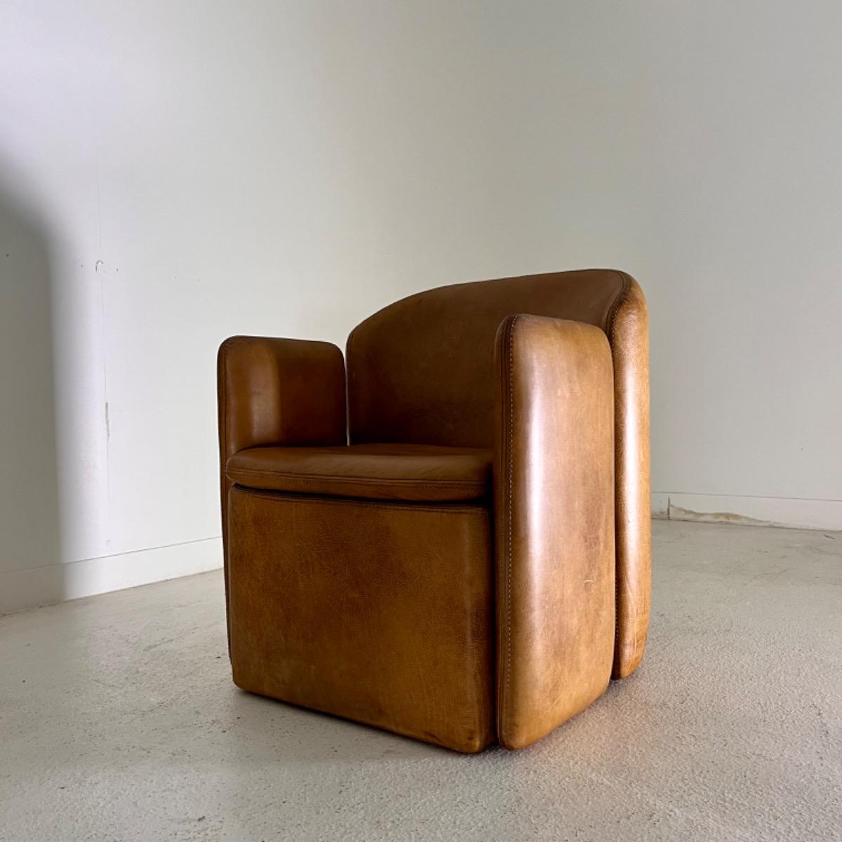 Pair of 1970 Leather armchairs 