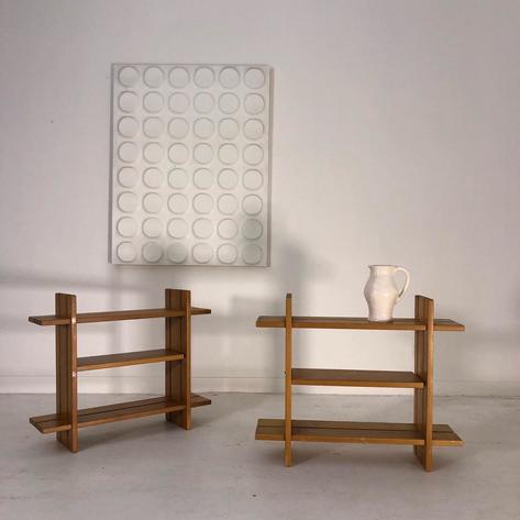 Pair of 1970 maison regain shelves 