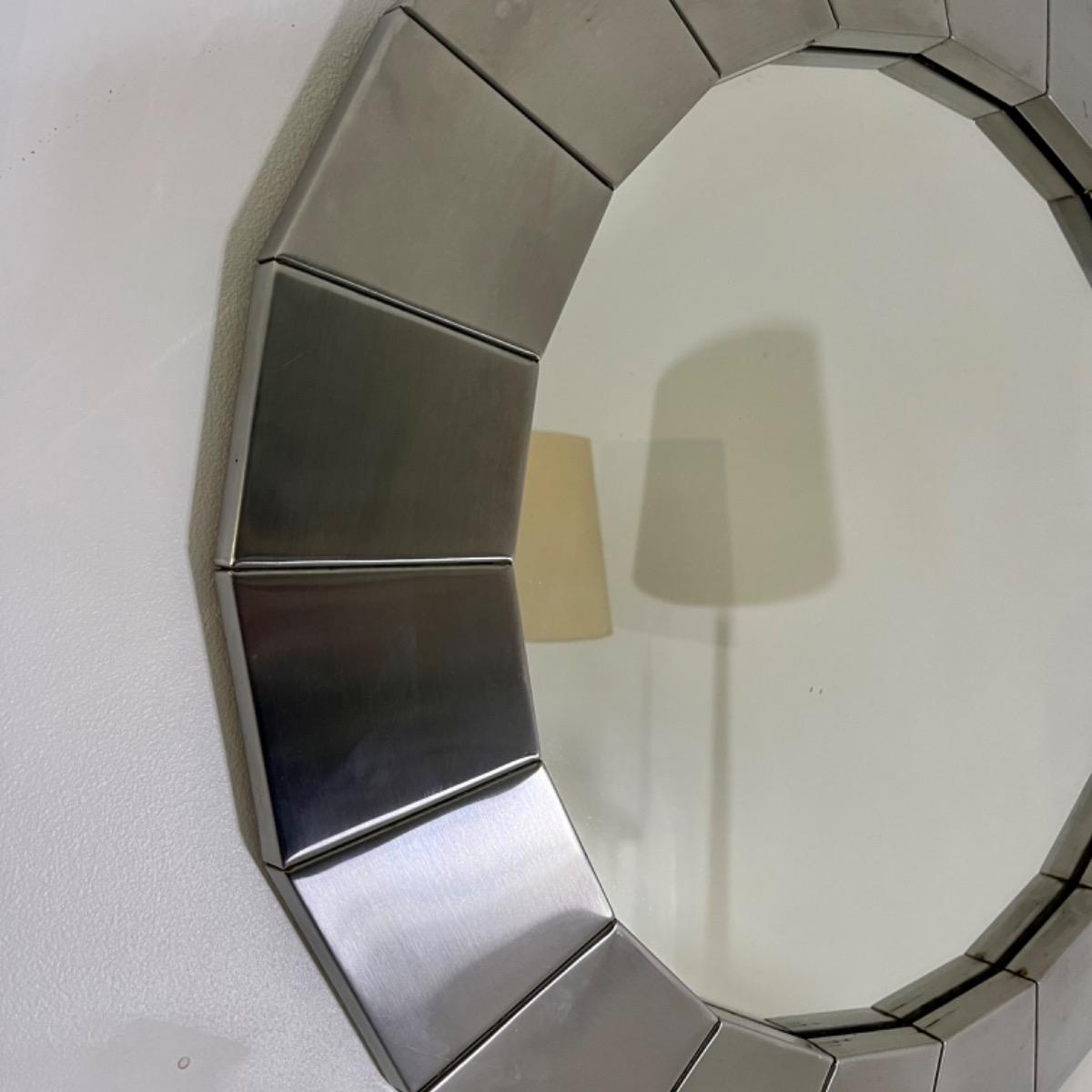 Pair of 1970 metal mirror 