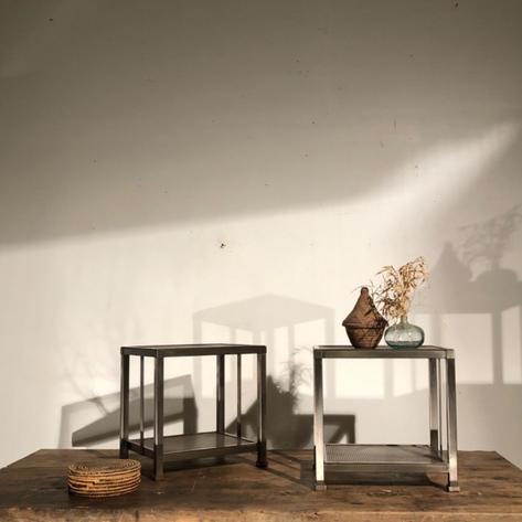 Pair of 1980 side tables 