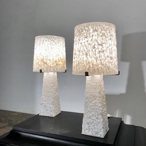 Pair of albaster lamps 