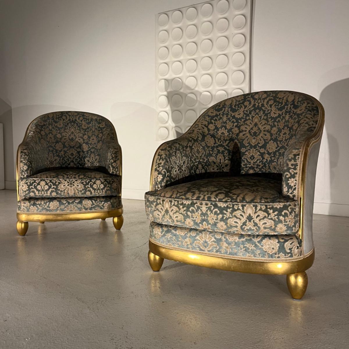 Pair of art deco armchairs 