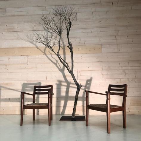 Pair of Charles Dudouyt  armchairs 