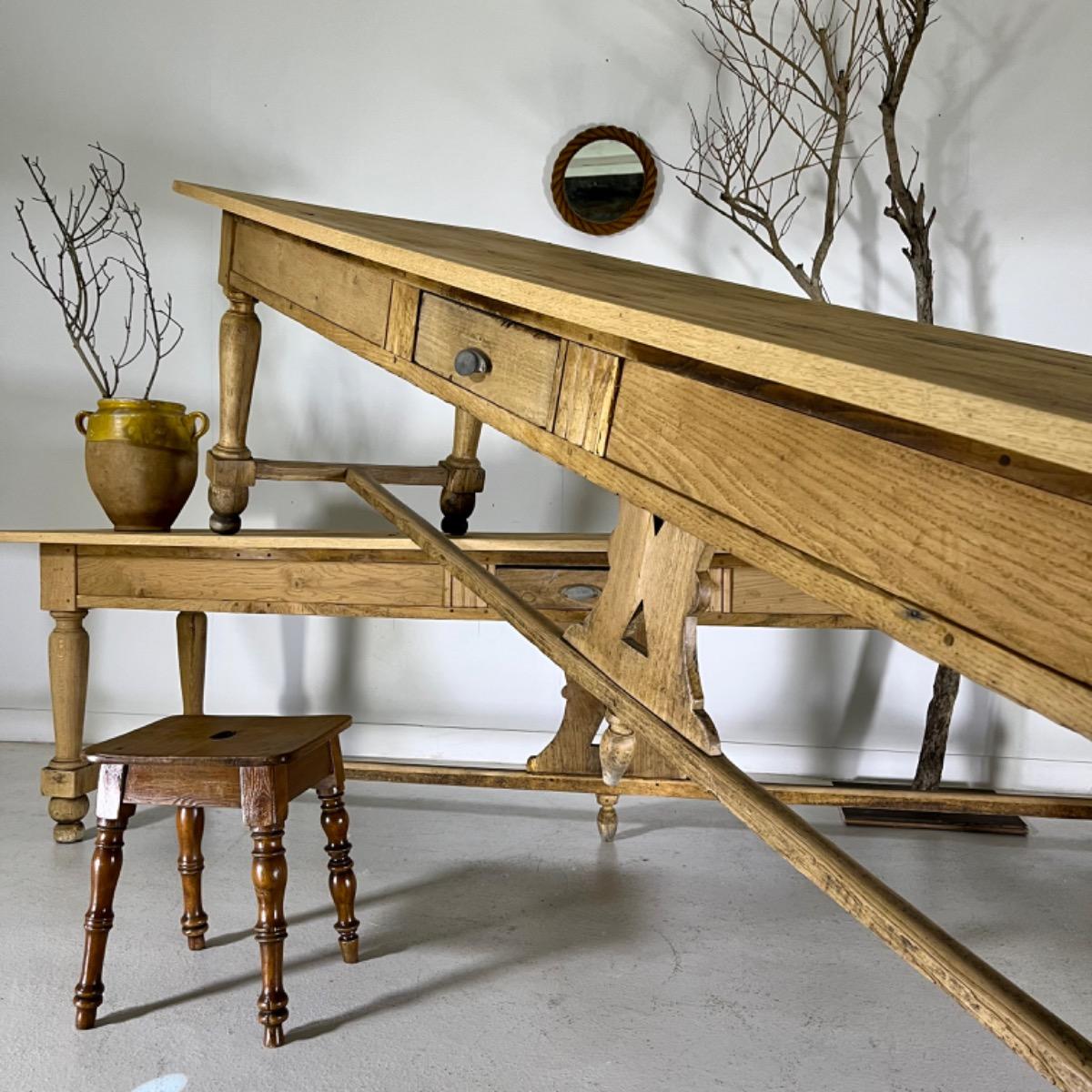 Pair of French 1880Refectory tables 