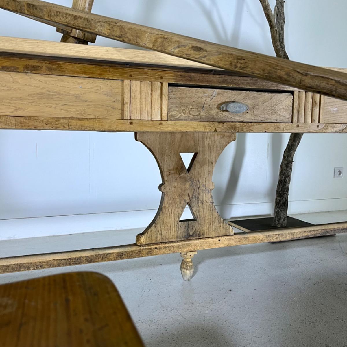 Pair of French 1880Refectory tables 