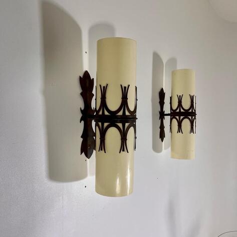 Pair of French 1970 wall lights 
