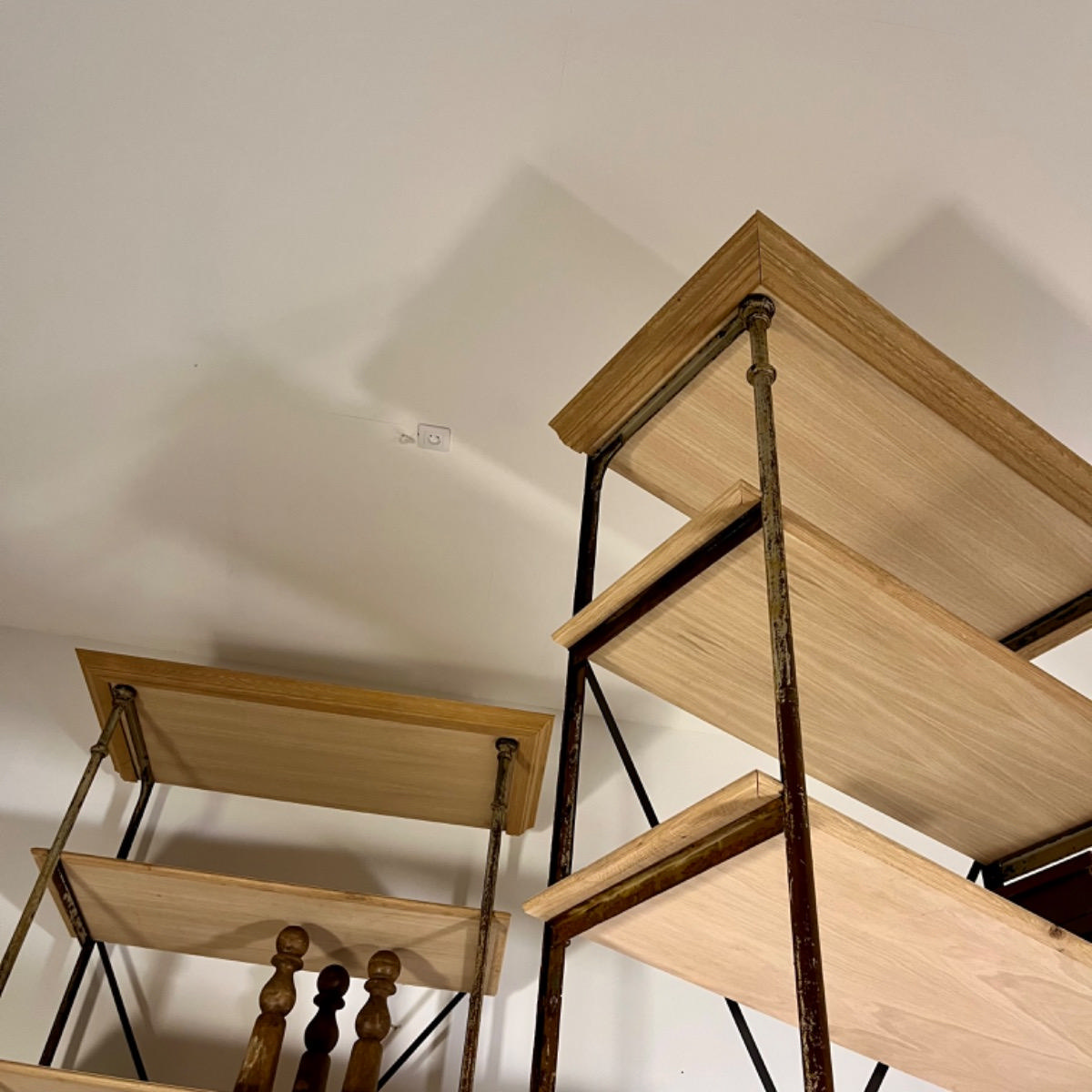 Pair of French shop shelves 