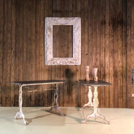 Pair of garden tables 