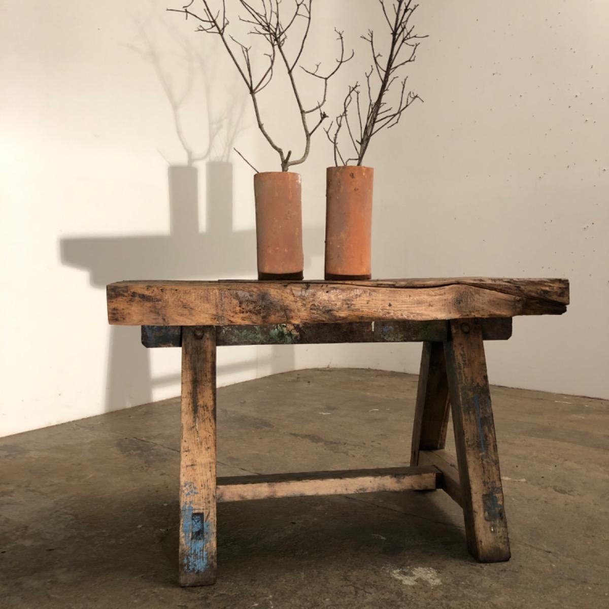 Pair of primitive consoles 