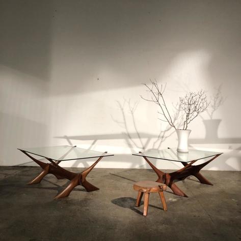 Pair of Scandinavian coffee tables