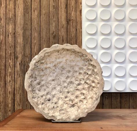 Primitive decorative plaster dish 