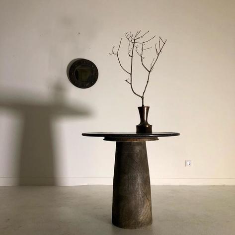 Primitive pedestal table 