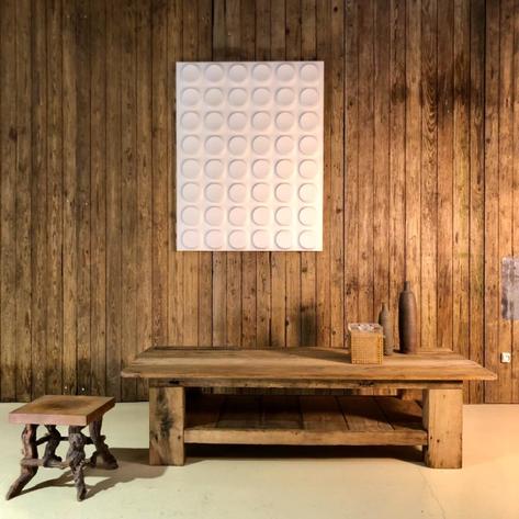 Primitive wooden coffee table 