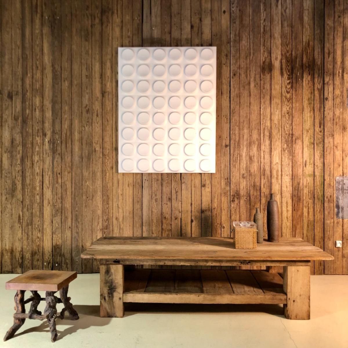 Primitive wooden coffee table 