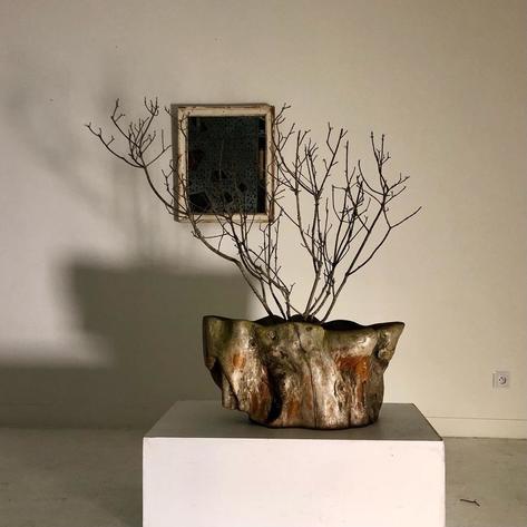 Primitive wooden planter 