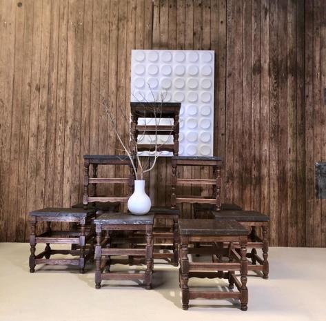 Set of 10 side tables 