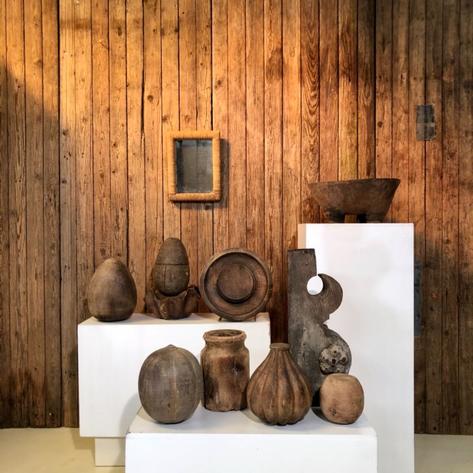 Set of 10 wooden elements 