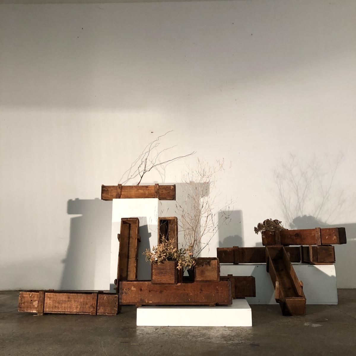 Set of 12 nice French  wooden boxes 