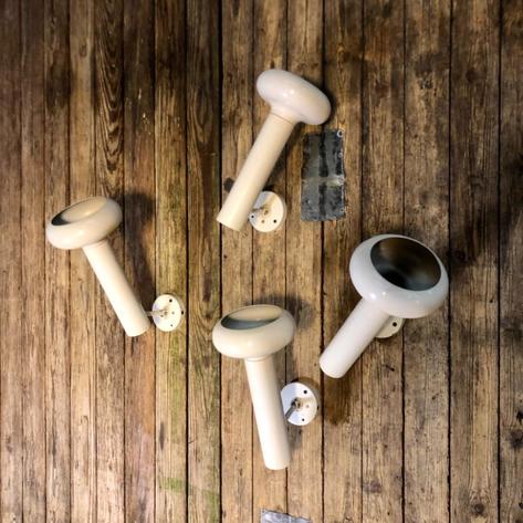 Set of 1970 articulated wall lights 