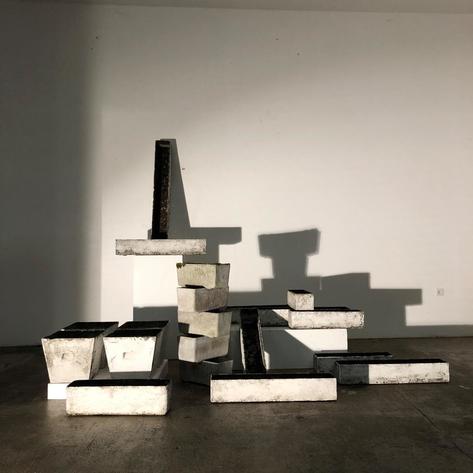 Set of  20 Willy guhl design planters