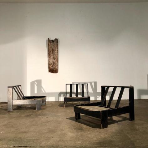 Set of 3 1970 confortable armchairs 