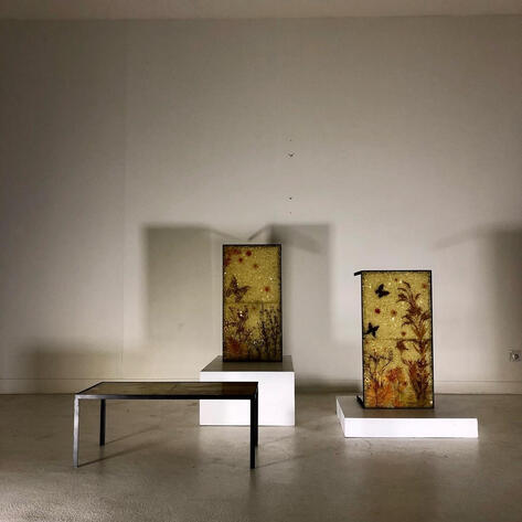 Set of 3 1970 low tables