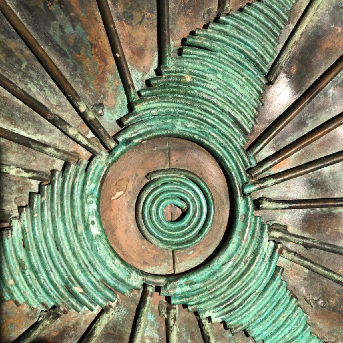 Set of 3 1970 metal sculpture 