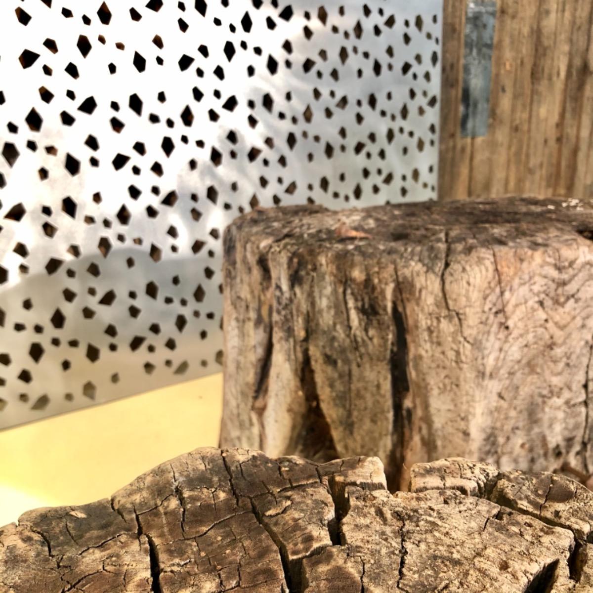 Set of 3 primitive side tables circa 1930