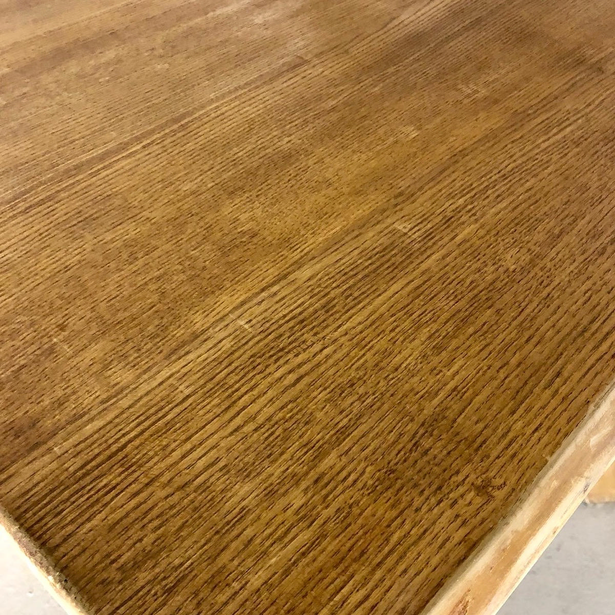 Set of 4 primitive oak tables 