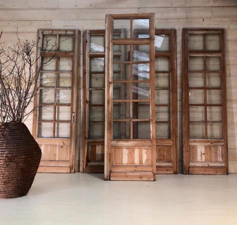 Set of 5 glass doors circa 1880