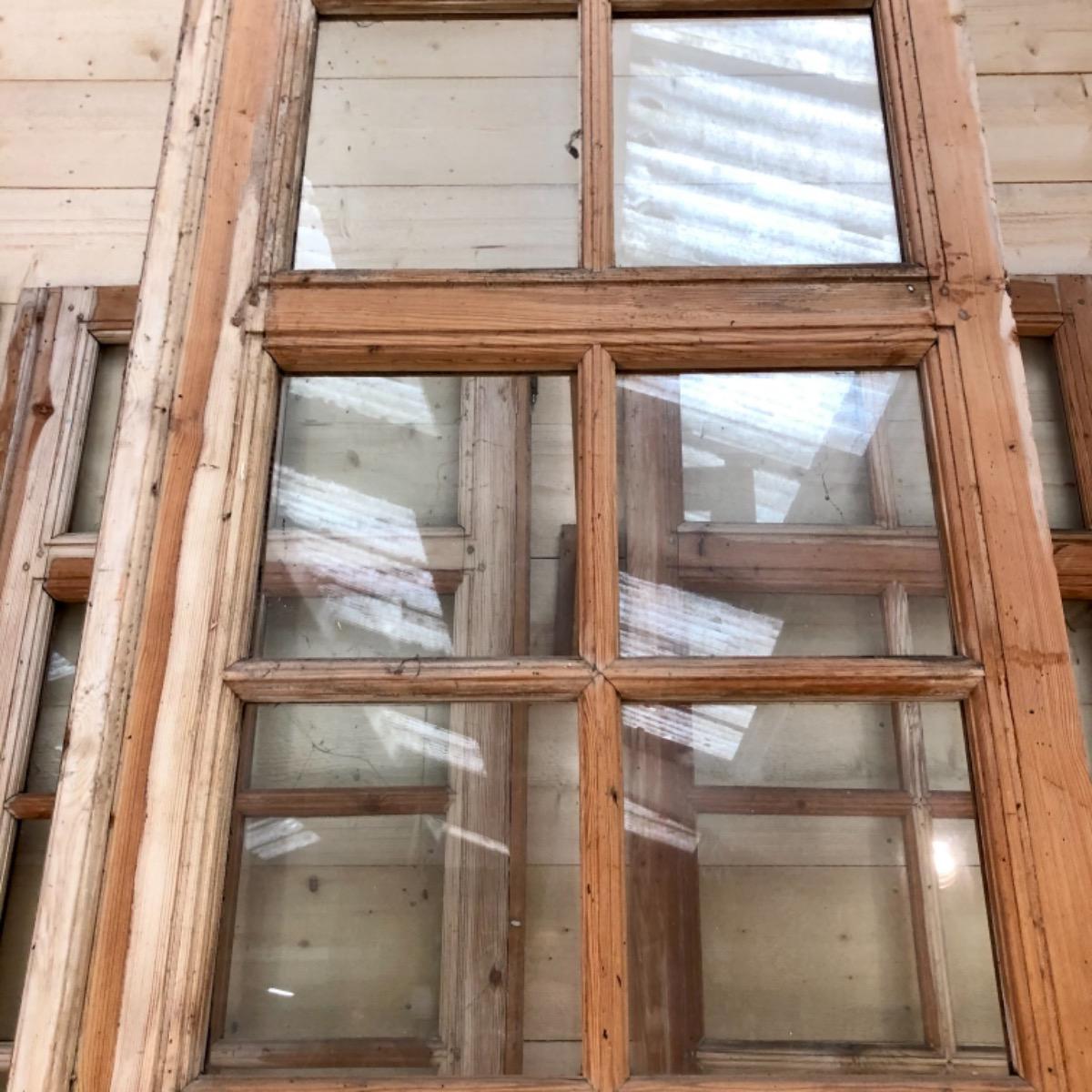 Set of 5 glass doors circa 1880