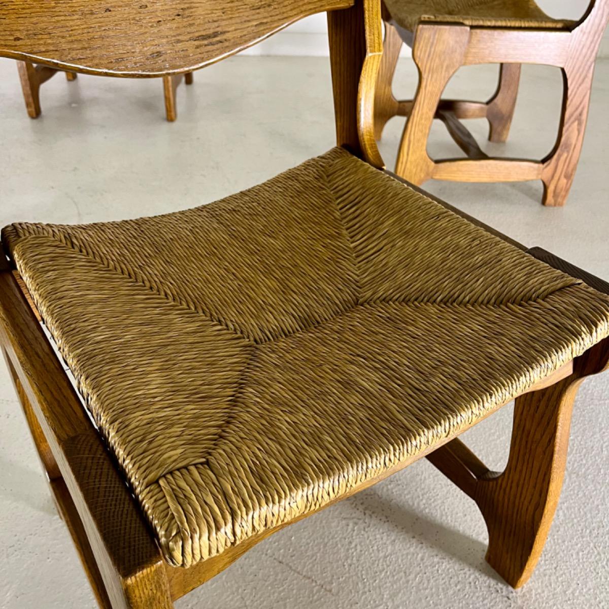 Set of 6 brutalist chairs 