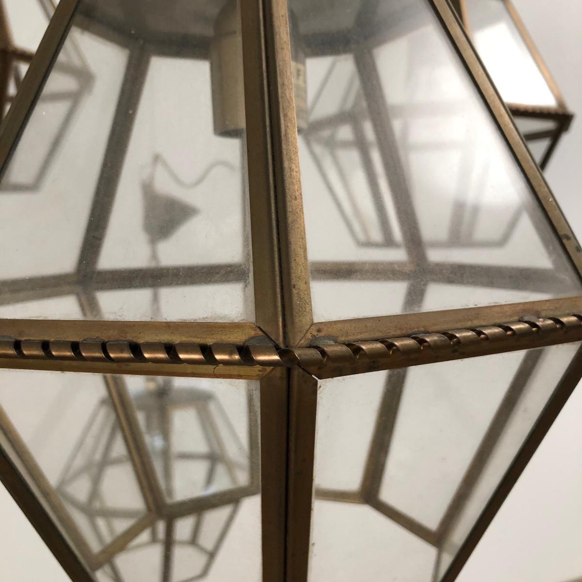 set of 6 copper lanterns