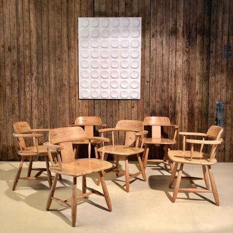 Set of 6 dinning chairs circa 1960