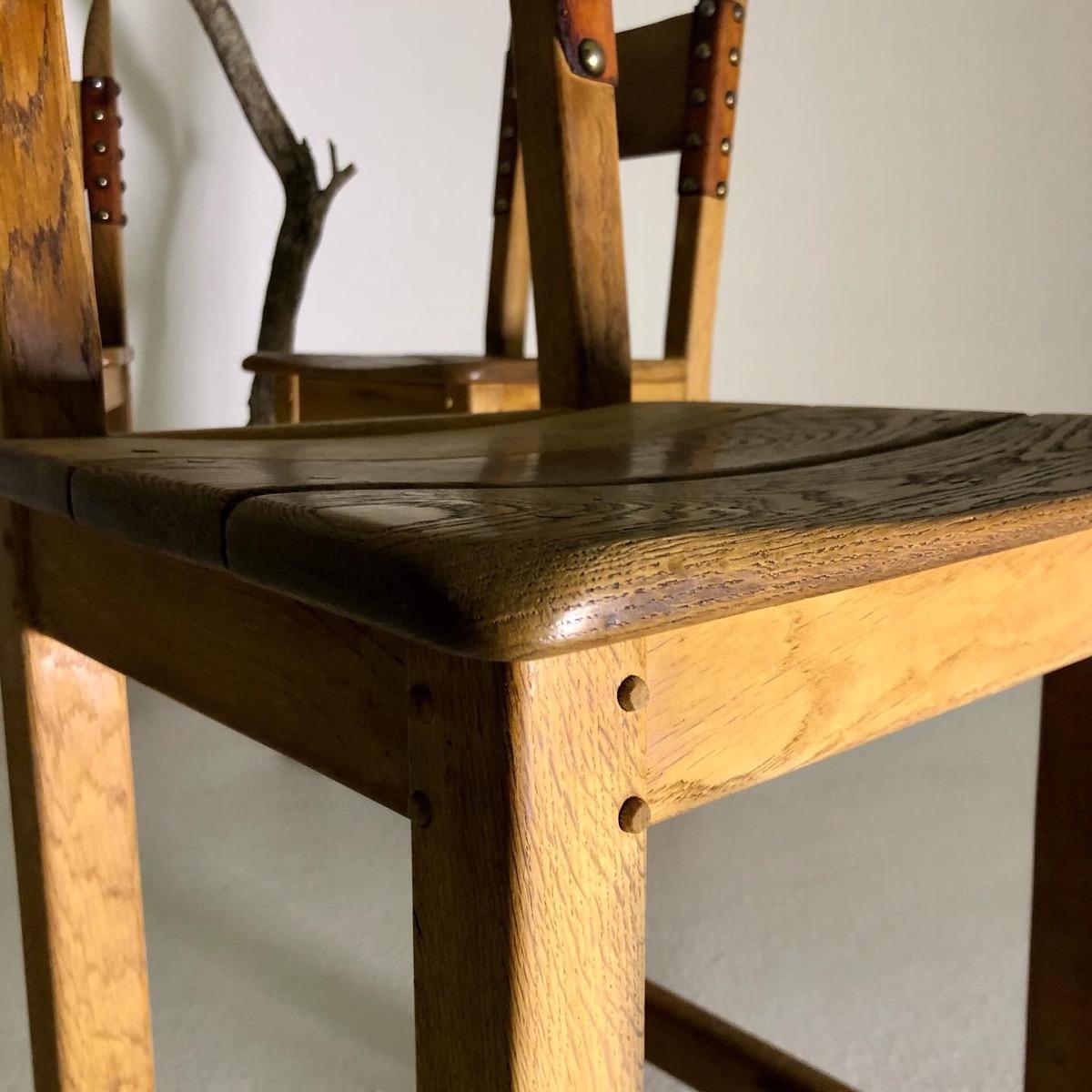 Set of 6 rustic modern chairs 