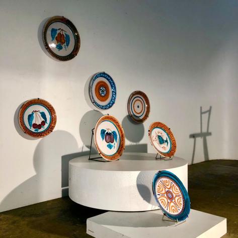 Set of 7 1950 Italian ceramic 