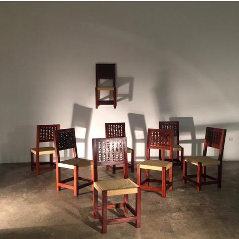 Set of 8 1940 chairs