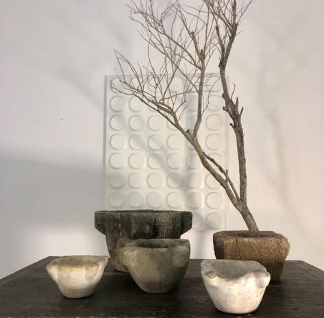 Set of French old mortar 