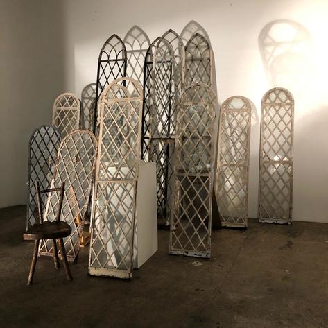 Set of metal windows circa 1880