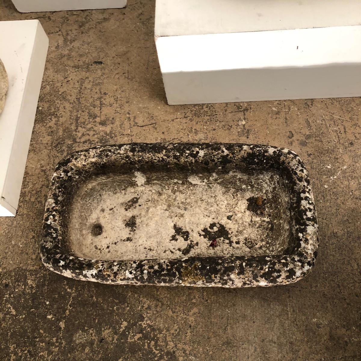 Set of primitive concrete planters 