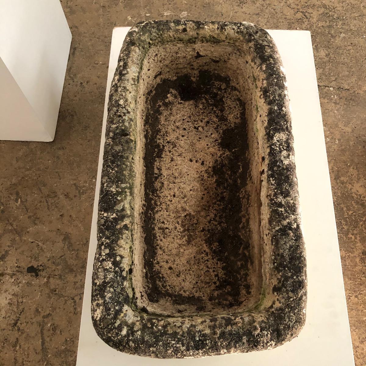 Set of primitive concrete planters 