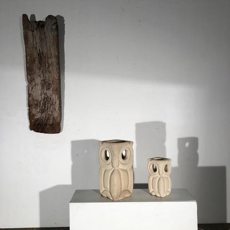 Two 1970 stone lamps 