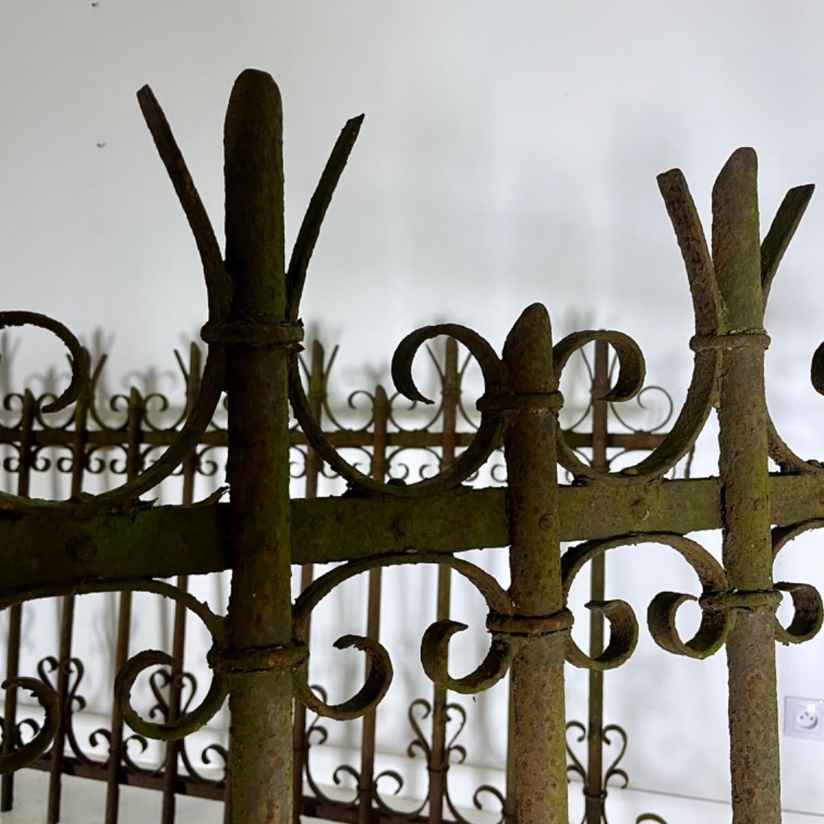 Two 19th arras wrought iron fences