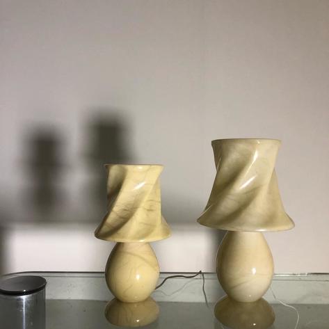Two albaster lamps