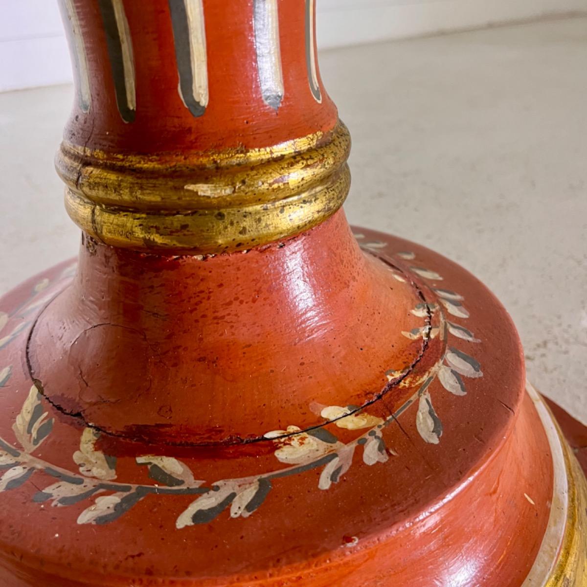 Unusual painted bed side table 